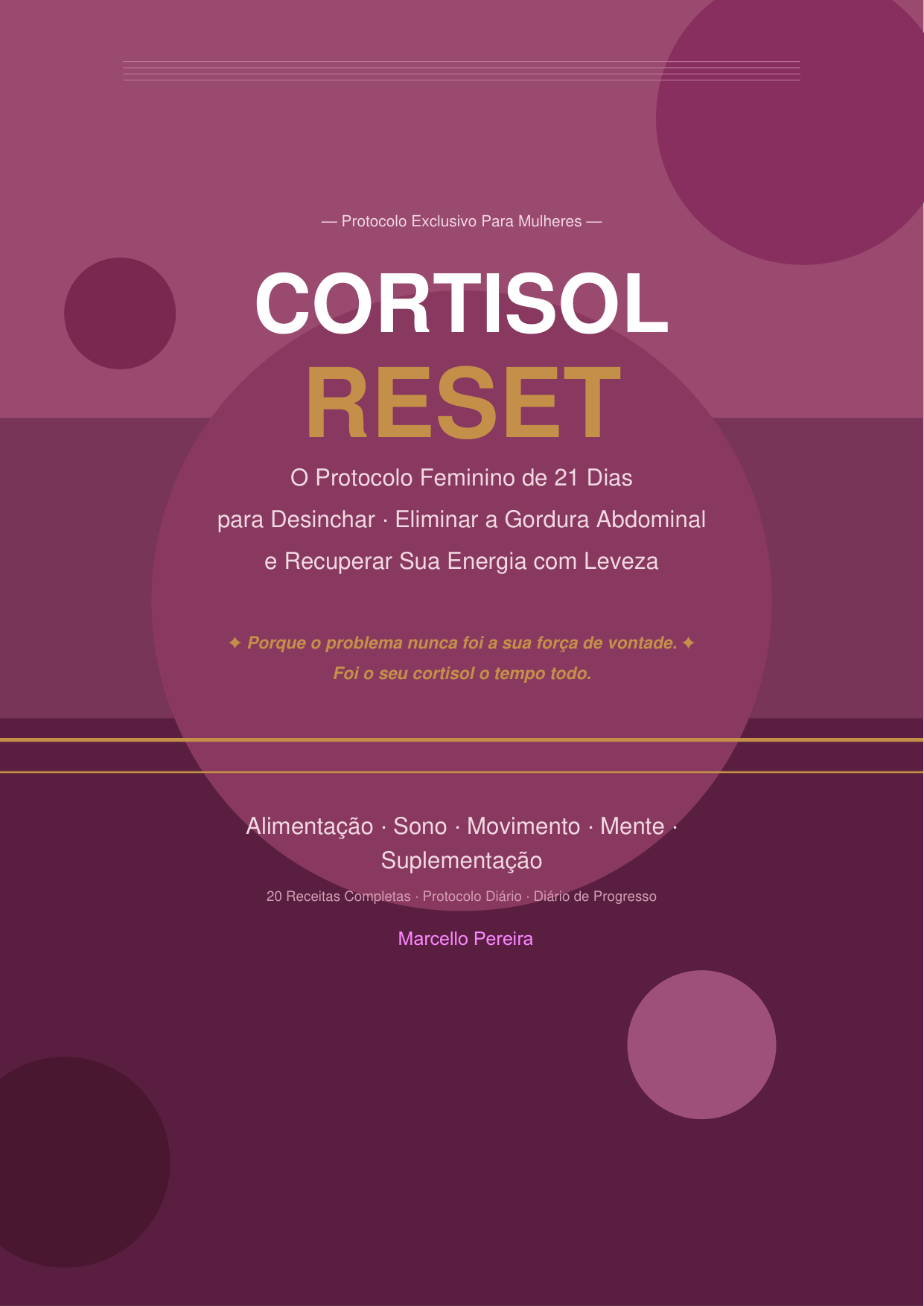 Cortisol Reset — Protocolo Feminino de 21 Dias (capa do e-book)